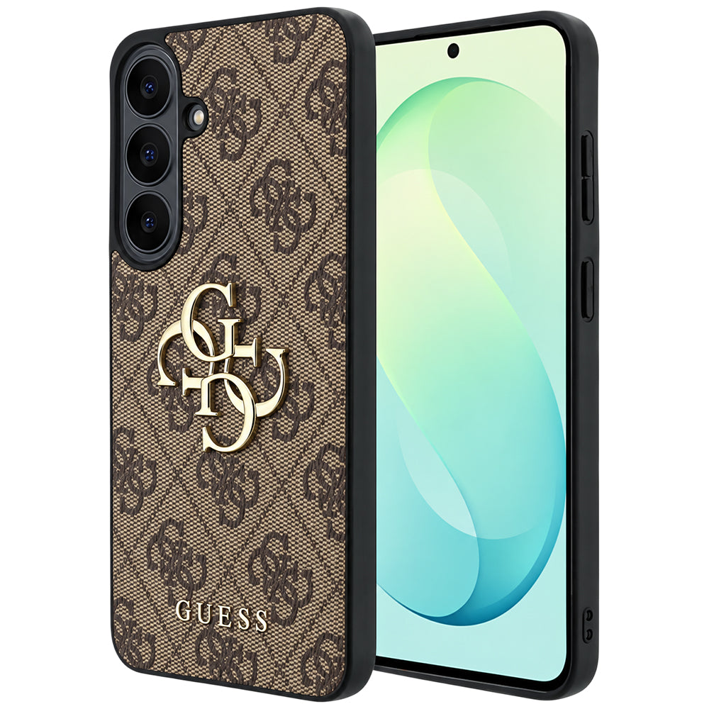 Tok Samsung Galaxy S26 FE S741-hez, Guess, 4G Fém Logó, Barna