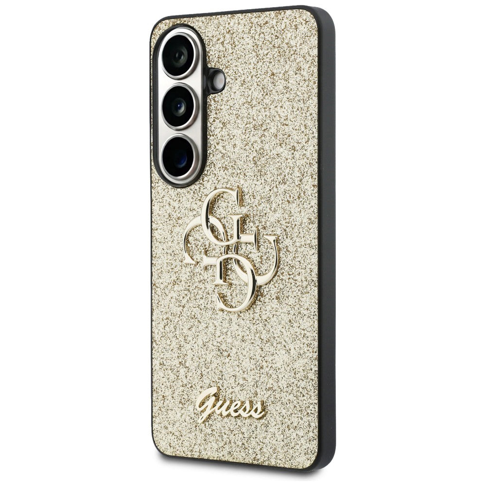 Tok Samsung Galaxy S26 S942-hez, Guess, Fixed Glitter Big 4G Metal Frame, Arany