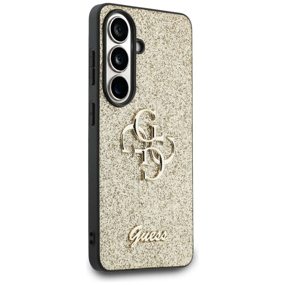 Tok Samsung Galaxy S26 S942-hez, Guess, Fixed Glitter Big 4G Metal Frame, Arany