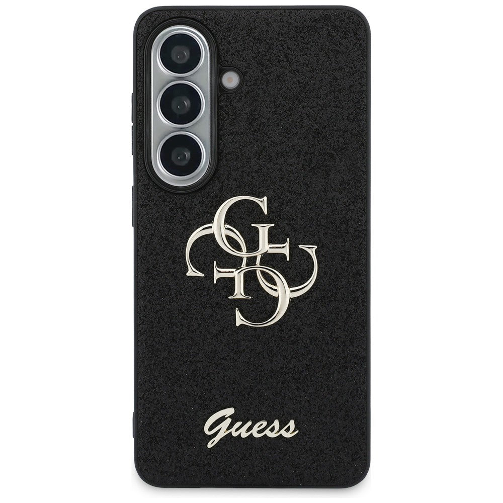 Tok Samsung Galaxy S26 S942-hez, Guess, Fixed Glitter Big 4G Metal Frame, Fekete
