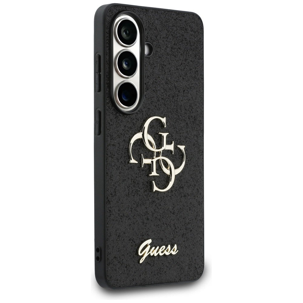Tok Samsung Galaxy S26 S942-hez, Guess, Fixed Glitter Big 4G Metal Frame, Fekete