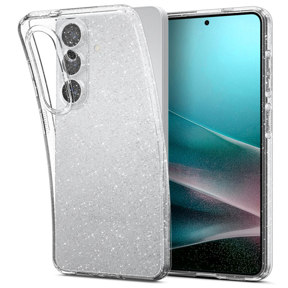 Tok Samsung Galaxy S26 Plus S947-hez, Spigen, Liquid Crystal Glitter, Átlátszó ACS10703