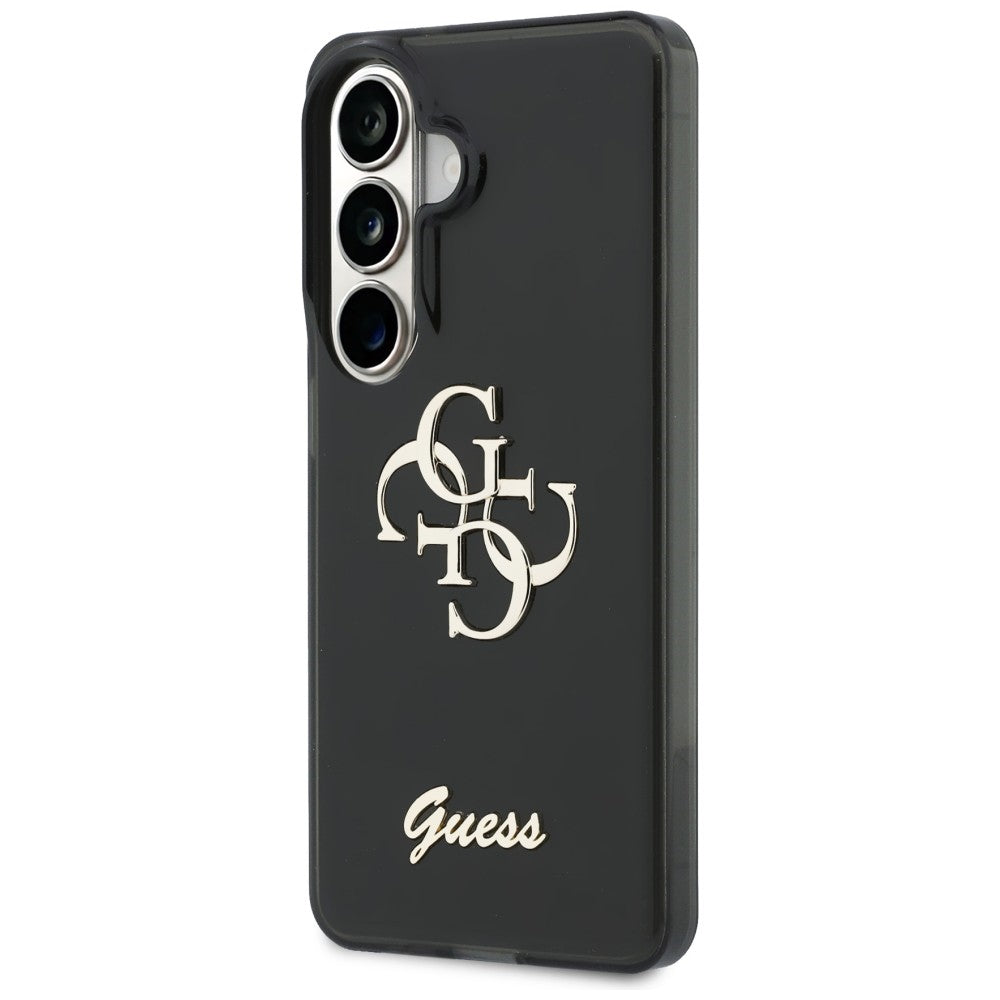 Tok Samsung Galaxy S26 S942-hoz, Guess, IML Big Metal 4G Script, Fekete