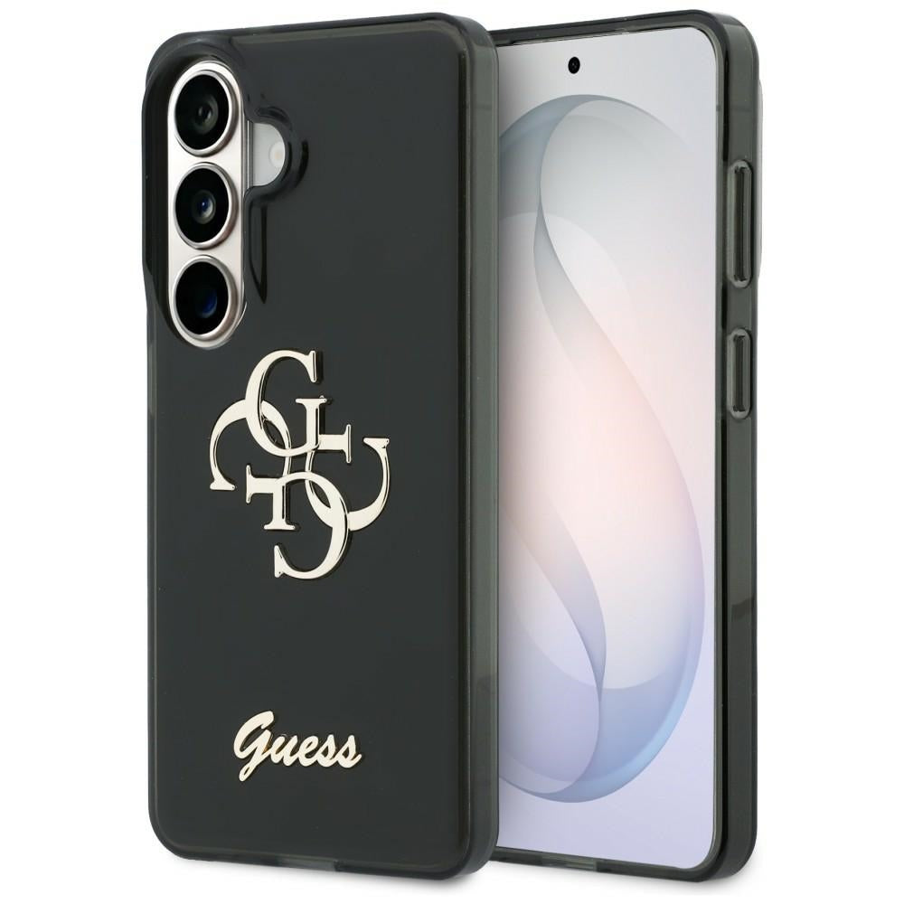 Tok Samsung Galaxy S26 S942-hoz, Guess, IML Big Metal 4G Script, Fekete