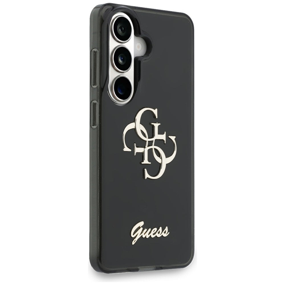 Tok Samsung Galaxy S26 S942-hoz, Guess, IML Big Metal 4G Script, Fekete