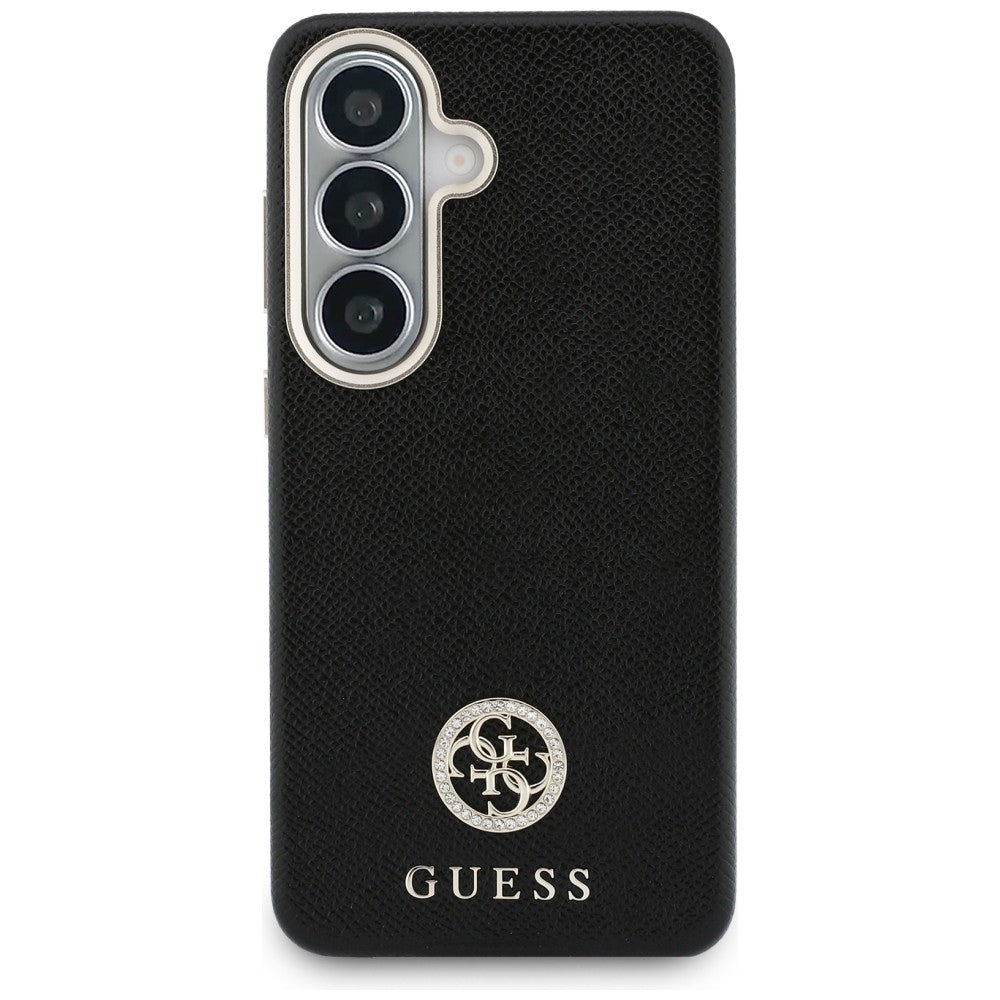 Tok Samsung Galaxy S26 S942-hez, Guess, Rhinestone Round Logo, Fekete