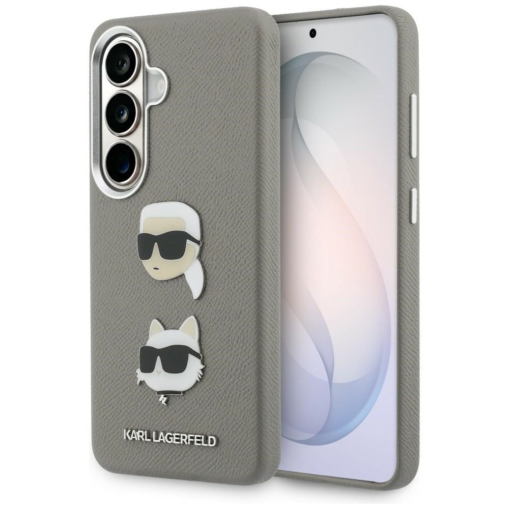 Tok Samsung Galaxy S26 S942-hez, Karl Lagerfeld, Saffiano Karl & Choupette's Head Pin, Szürke