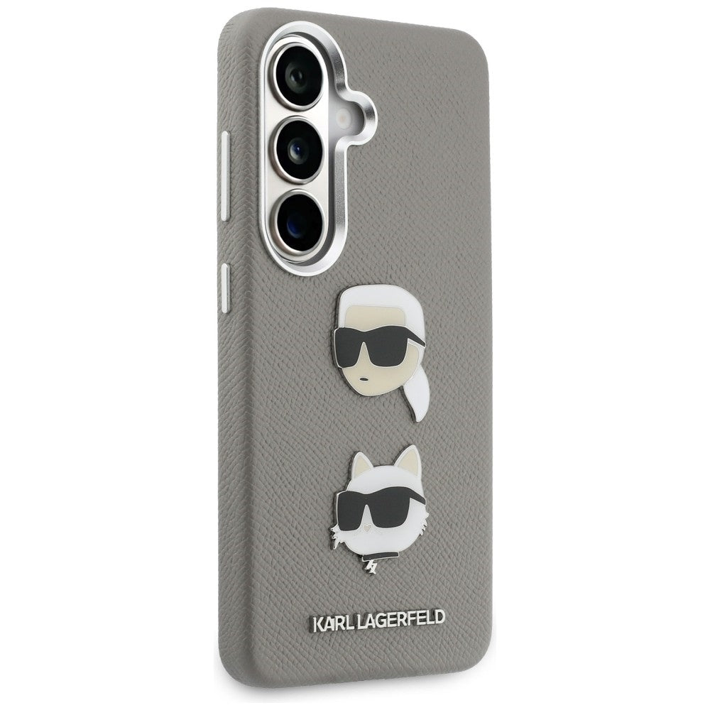 Tok Samsung Galaxy S26 S942-hez, Karl Lagerfeld, Saffiano Karl & Choupette's Head Pin, Szürke
