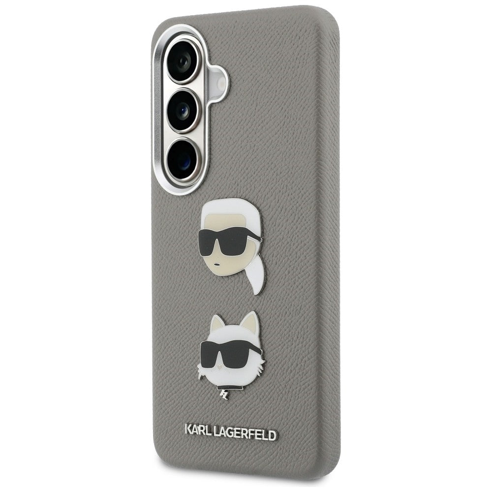 Tok Samsung Galaxy S26 S942-hez, Karl Lagerfeld, Saffiano Karl & Choupette's Head Pin, Szürke