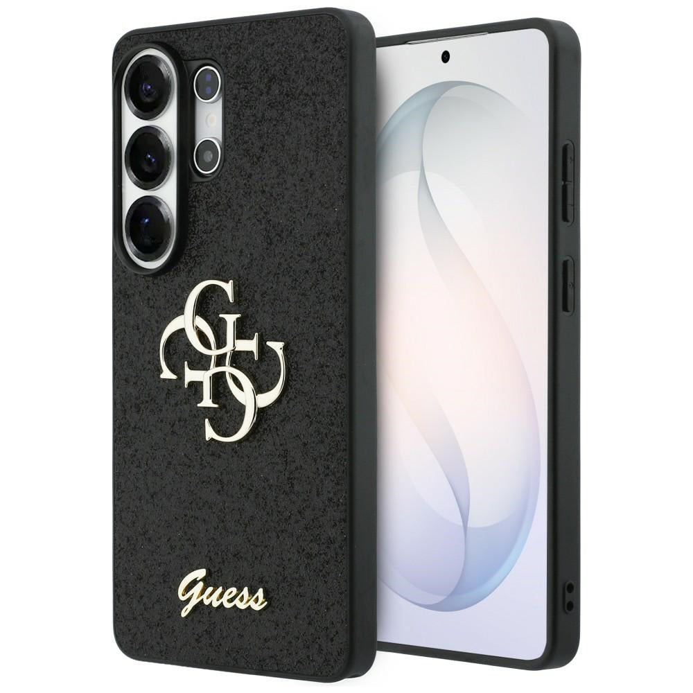 Tok Samsung Galaxy S26 Ultra S948-hez, Guess, Fixed Glitter Big 4G Metal Frame, Fekete