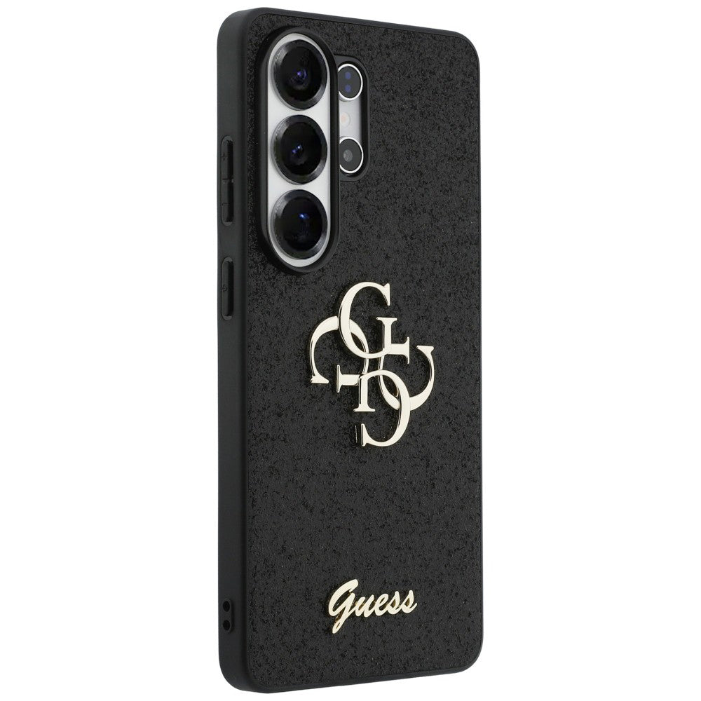 Tok Samsung Galaxy S26 Ultra S948-hez, Guess, Fixed Glitter Big 4G Metal Frame, Fekete