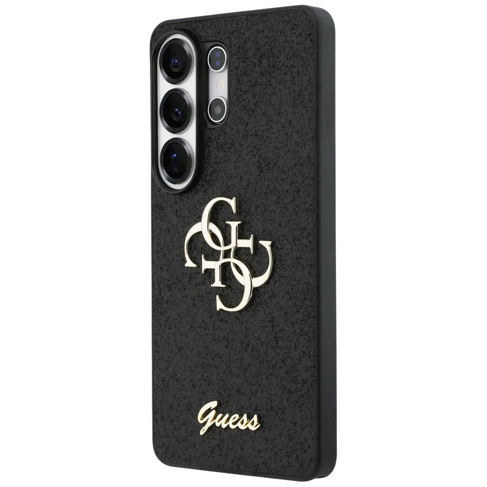 Tok Samsung Galaxy S26 Ultra S948-hez, Guess, Fixed Glitter Big 4G Metal Frame, Fekete