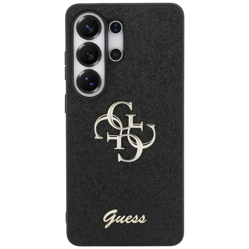 Tok Samsung Galaxy S26 Ultra S948-hez, Guess, Fixed Glitter Big 4G Metal Frame, Fekete