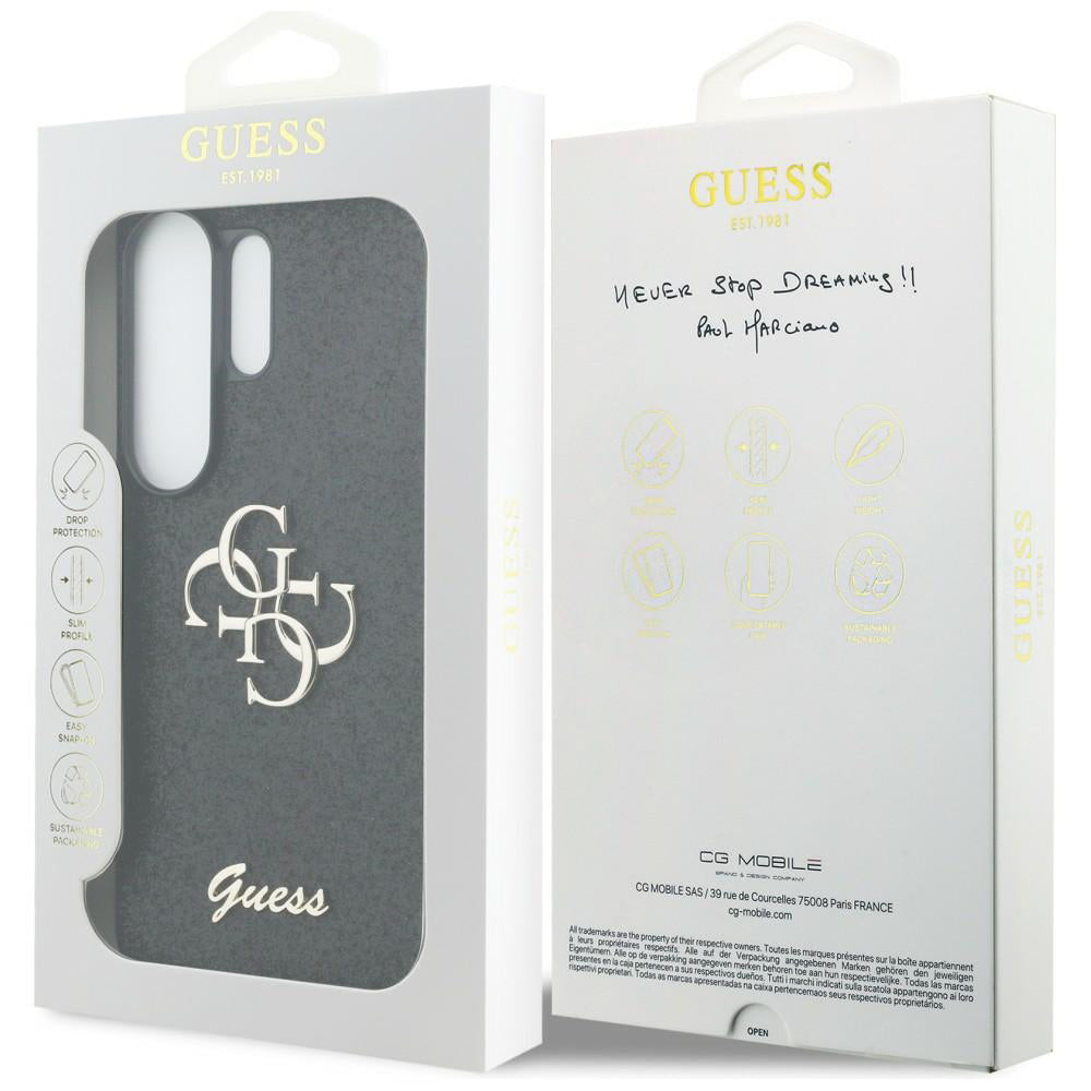 Tok Samsung Galaxy S26 Ultra S948-hez, Guess, Fixed Glitter Big 4G Metal Frame, Fekete