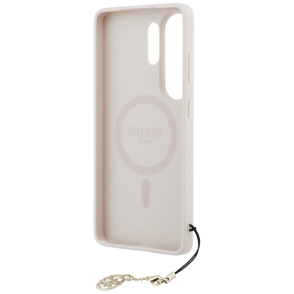 Tok Samsung Galaxy S26 Ultra S948-hoz, Guess, 4G Classic Logo Charm, Rózsaszín
