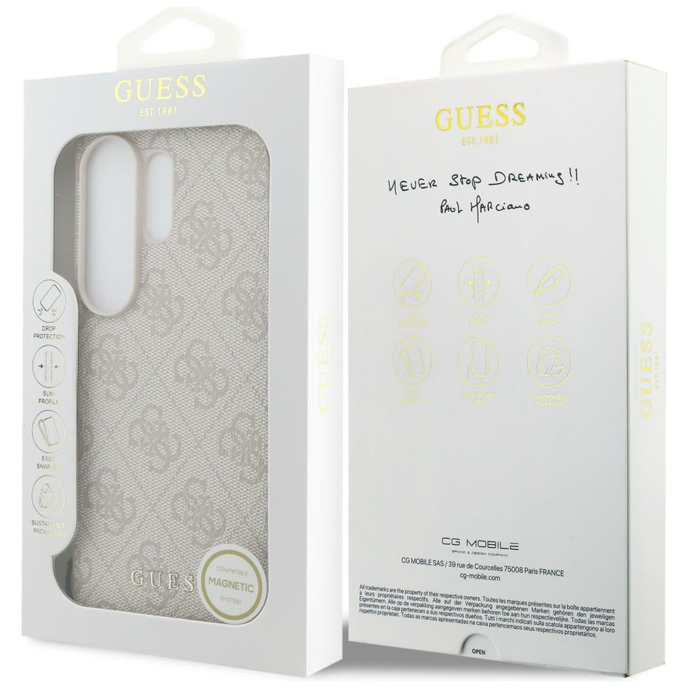 Tok Samsung Galaxy S26 Ultra S948-hoz, Guess, 4G Classic Logo Charm, Rózsaszín