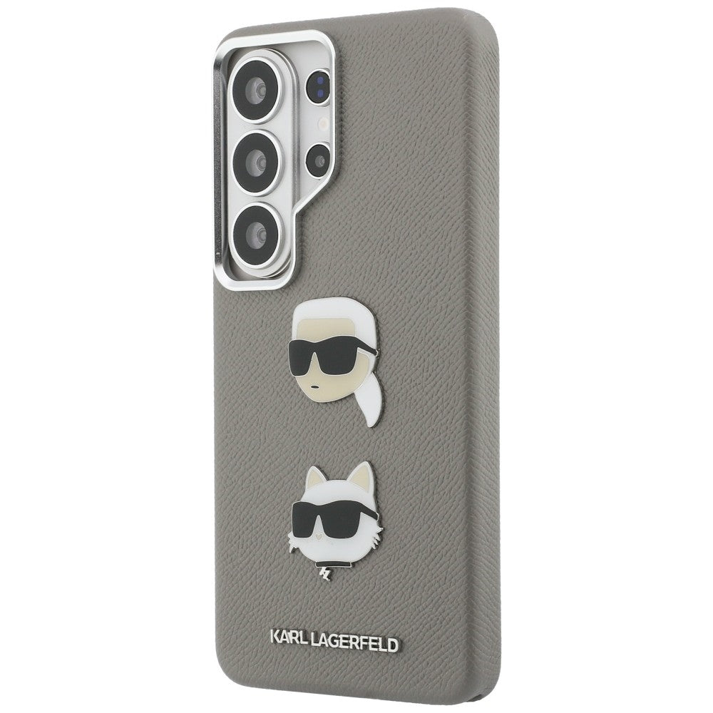 Tok Samsung Galaxy S26 Ultra S948-hoz, Karl Lagerfeld, Saffiano Karl & Choupette's Head Pin, Szürke