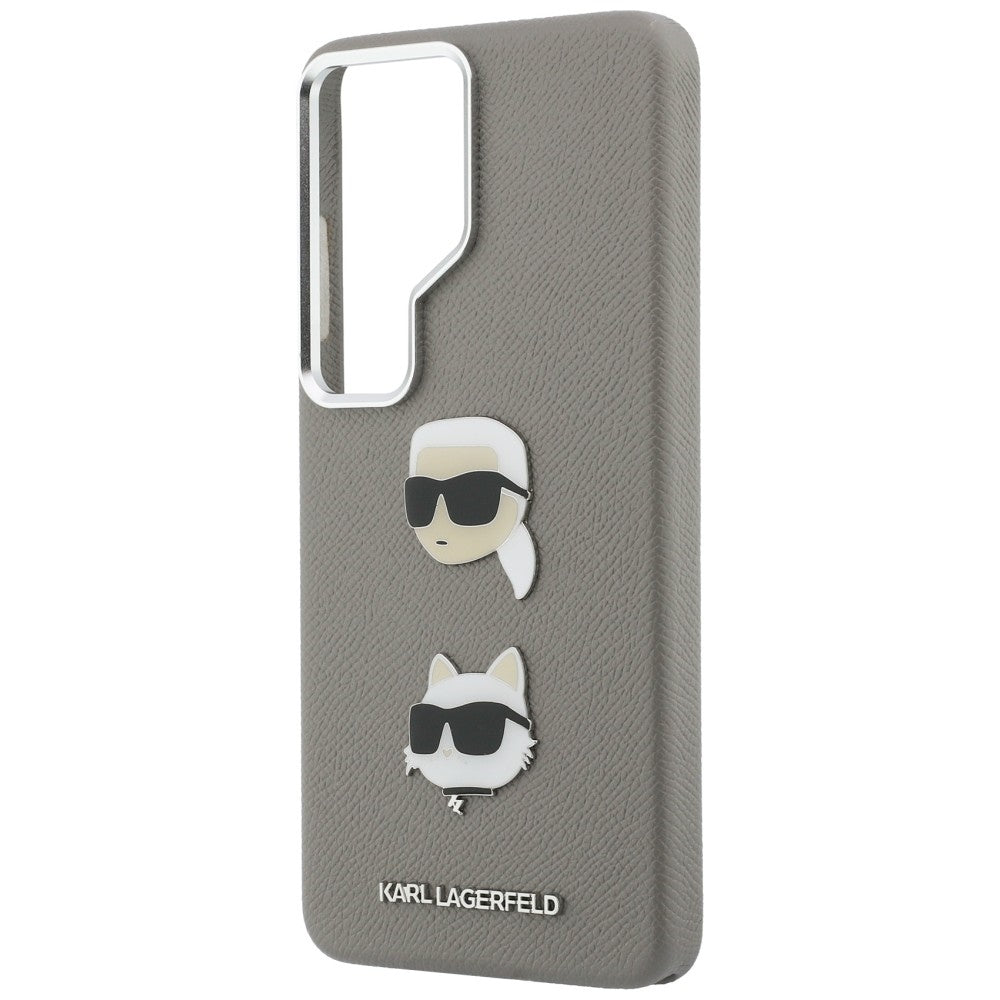 Tok Samsung Galaxy S26 Ultra S948-hoz, Karl Lagerfeld, Saffiano Karl & Choupette's Head Pin, Szürke