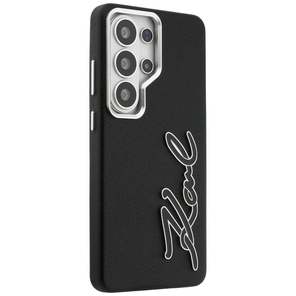Tok Samsung Galaxy S26 Ultra S948-hoz, Karl Lagerfeld, Signature Resin Logo, Fekete