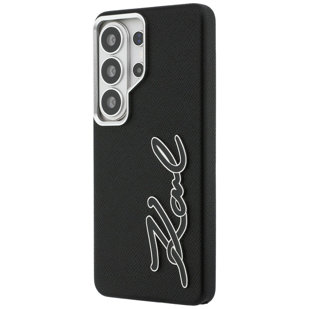 Tok Samsung Galaxy S26 Ultra S948-hoz, Karl Lagerfeld, Signature Resin Logo, Fekete
