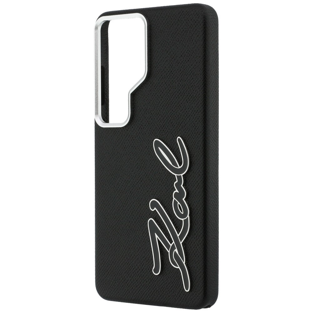 Tok Samsung Galaxy S26 Ultra S948-hoz, Karl Lagerfeld, Signature Resin Logo, Fekete