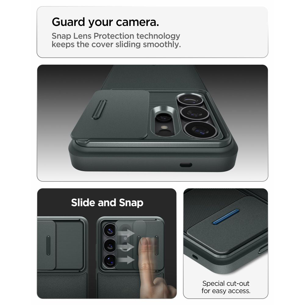 Tok Samsung Galaxy S26 Ultra S948-hoz, Spigen, Optik Armor, Zöld ACS10688