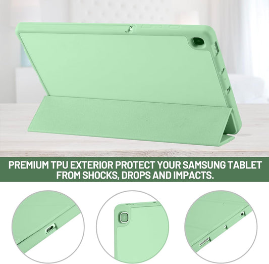 Tok Samsung Galaxy Tab S6 Lite (2024) / Tab S6 Lite (2022) / Tab S6 Lite (2020) készülékhez, Techsuit, Flex Trifold, Matcha zöld
