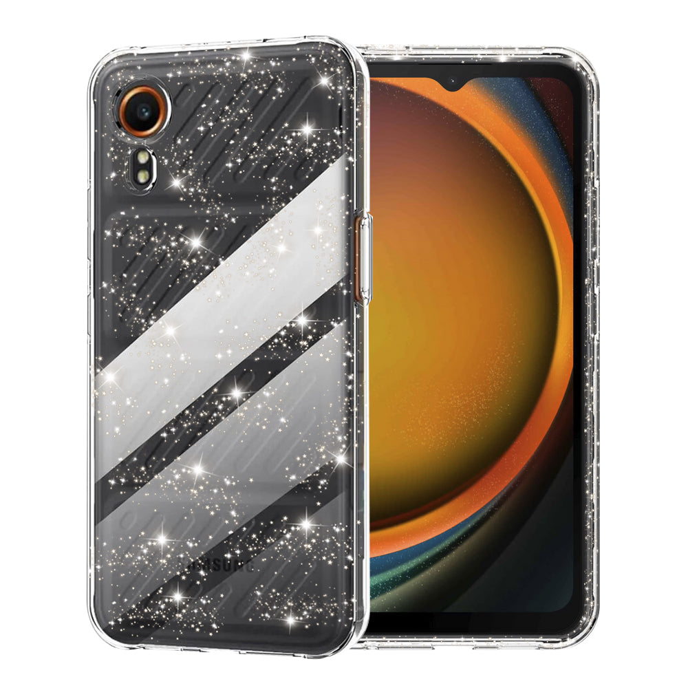 Tok Samsung Galaxy Xcover7 G556-hoz, Techsuit, SparkleSkin, Átlátszó