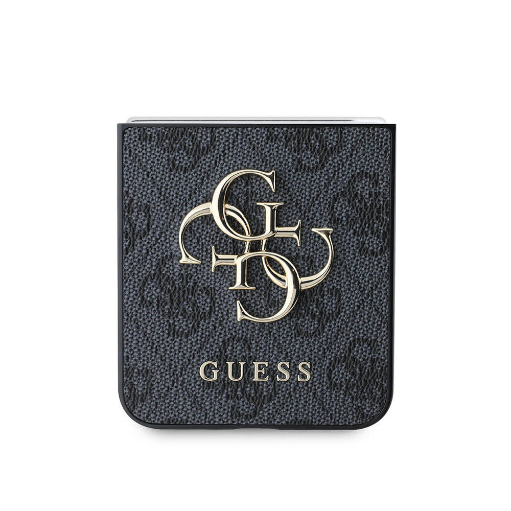 Tok Samsung Galaxy Z Flip7 F766-hoz, Guess, 4G Metal Logo, Barna