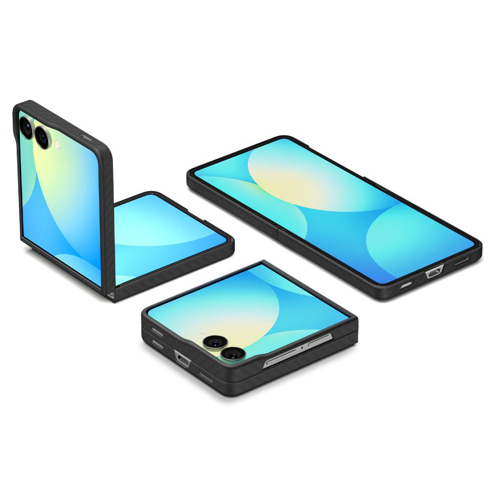 Tok Samsung Galaxy Z Flip7 F766-hoz, Spigen, Air Skin, Fekete ACS09564