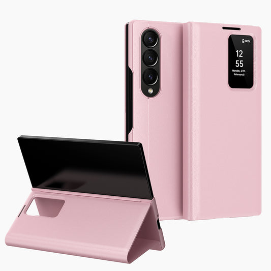 Tok Samsung Galaxy Z Fold3 5G F926-hez, Techsuit, SmartView, Rózsaszín