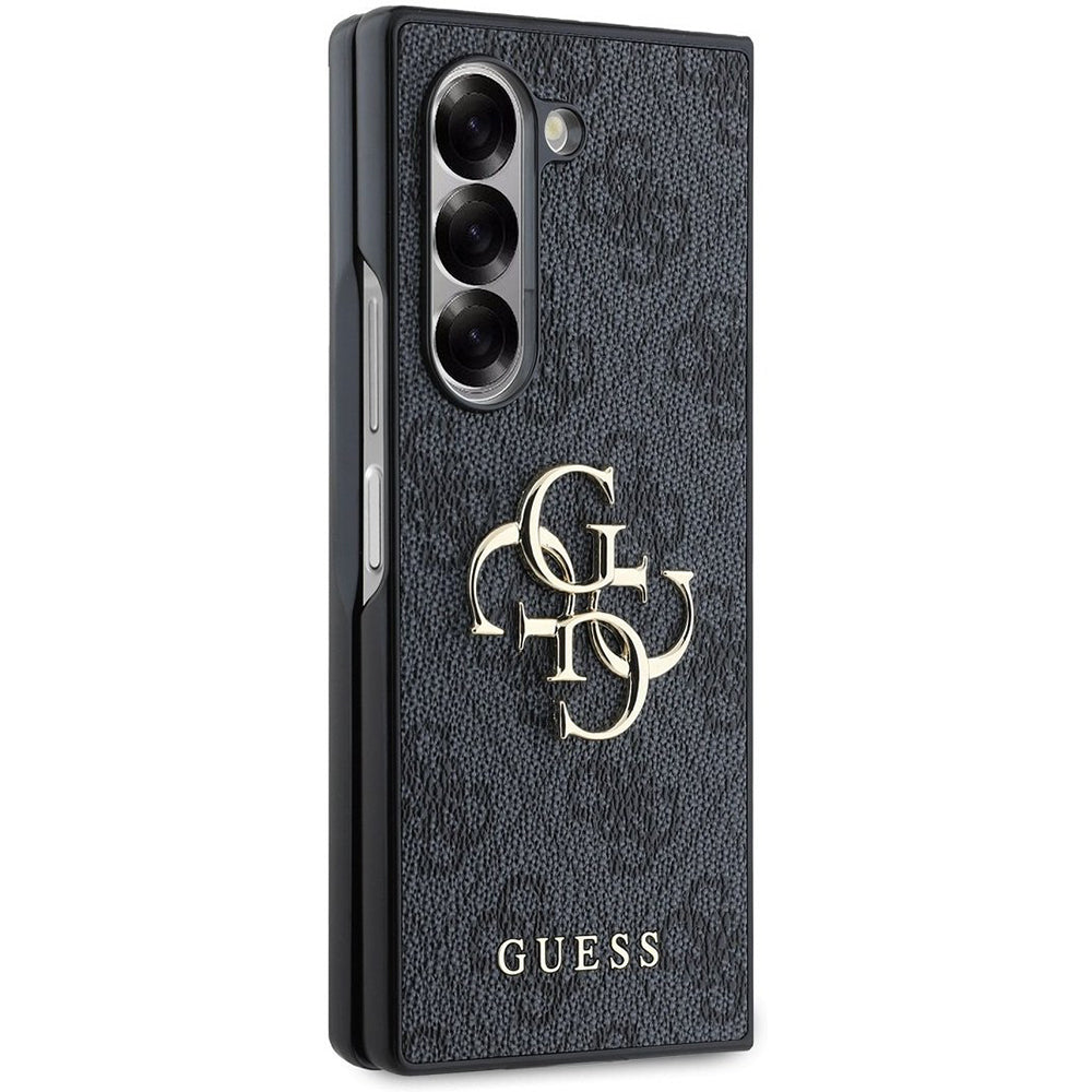 Tok Samsung Galaxy Z Fold6 F956-hez, Guess, 4G Metal Logo, Fekete