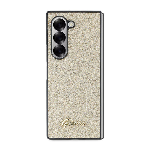 Tok Samsung Galaxy Z Fold6 F956-hez, Guess, Glitter Script, Arany