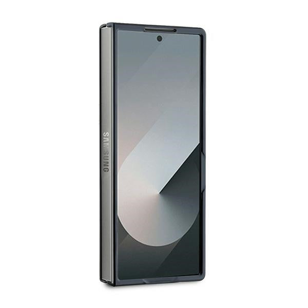 Tok Samsung Galaxy Z Fold6 F956-hoz, Karl Lagerfeld, Saffiano Monogram Karl's Head Metal, Fekete