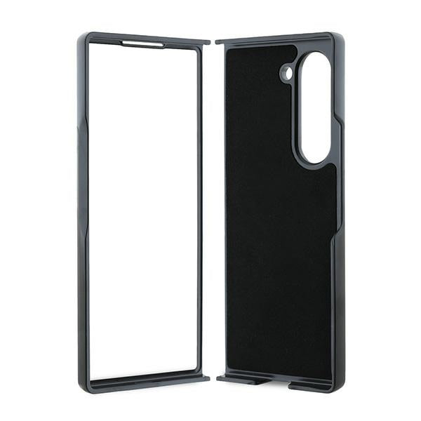 Tok Samsung Galaxy Z Fold6 F956-hoz, Karl Lagerfeld, Saffiano Monogram Karl's Head Metal, Fekete