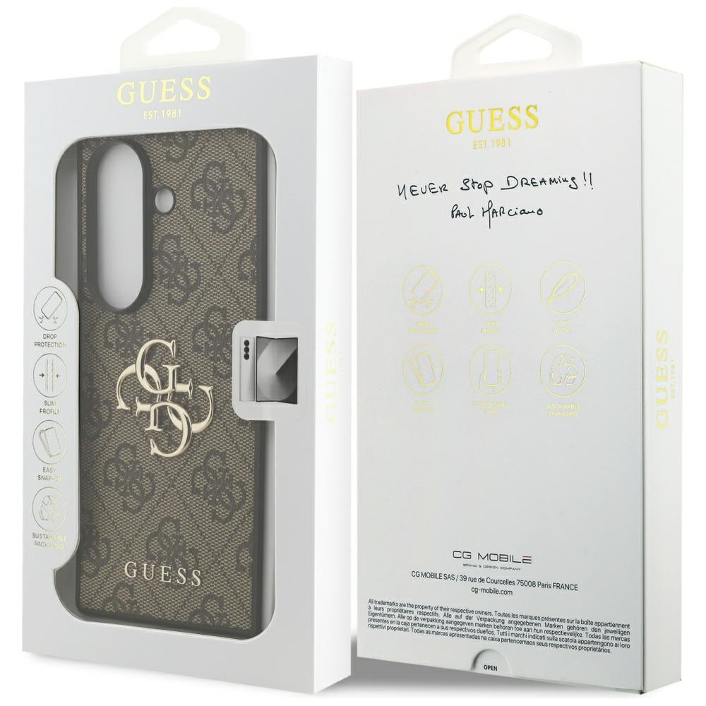 Tok Samsung Galaxy Z Fold7 F966-hoz, Guess, 4G Big Logo, Barna
