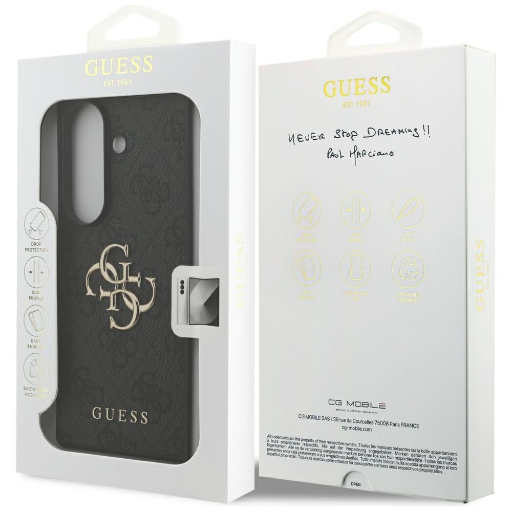 Tok Samsung Galaxy Z Fold7 F966-hoz, Guess, 4G Big Logo, Fekete