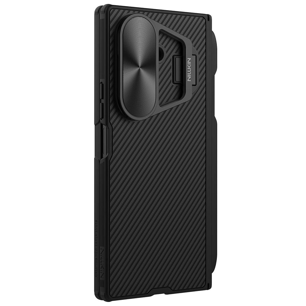 Samsung Galaxy Z Fold7 F966 tok, Nillkin, CamShield Prop fém lencsevédővel és S-Pen tartóval, fekete