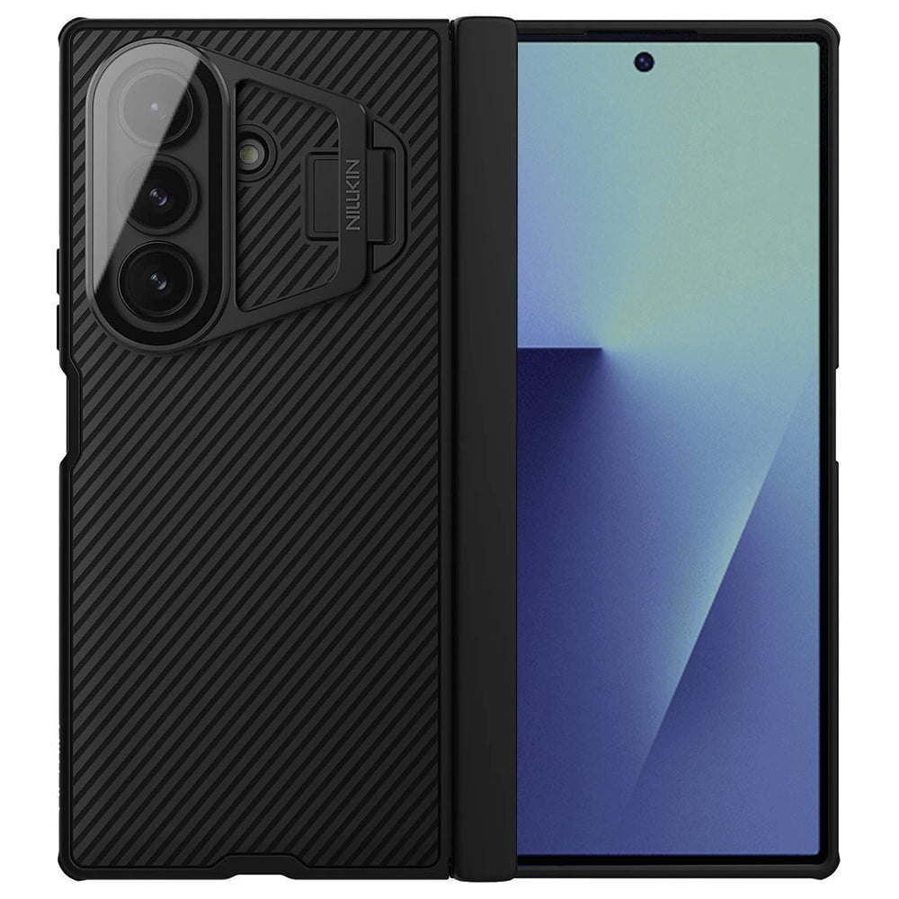 Samsung Galaxy Z Fold7 F966 tok, Nillkin, CamShield Prop átlátszó lencsevédővel, fekete