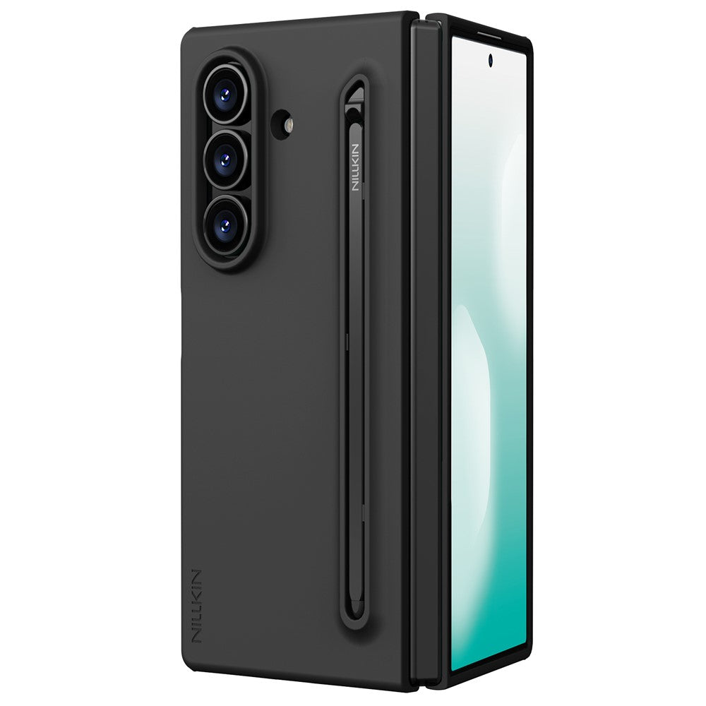 Tok Samsung Galaxy Z Fold7 F966-hez, Nillkin, Flex Pure S-Pen tartóval, Fekete