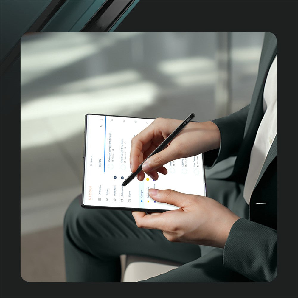Tok Samsung Galaxy Z Fold7 F966-hez, Nillkin, Flex Pure S-Pen tartóval, Fekete