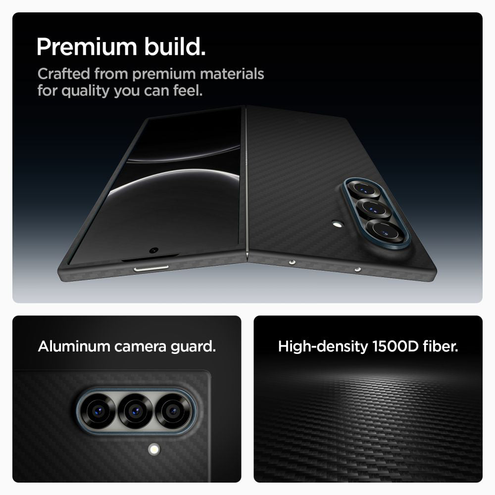 Tok Samsung Galaxy Z Fold7 F966-hoz, Spigen, Air Skin, Fekete ACS09555