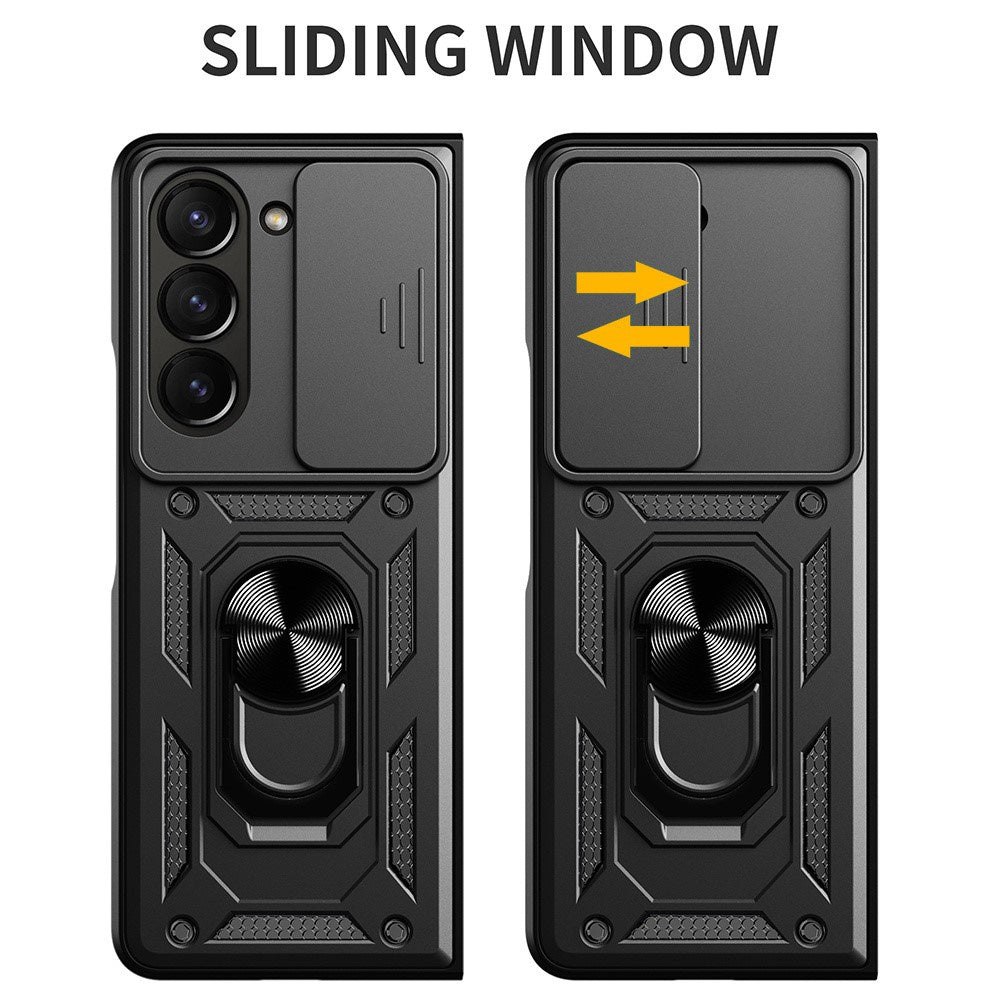Tok Samsung Galaxy Z Fold8 Ultra F976 / Z Fold7 F966, Techsuit, CamShield, Fekete