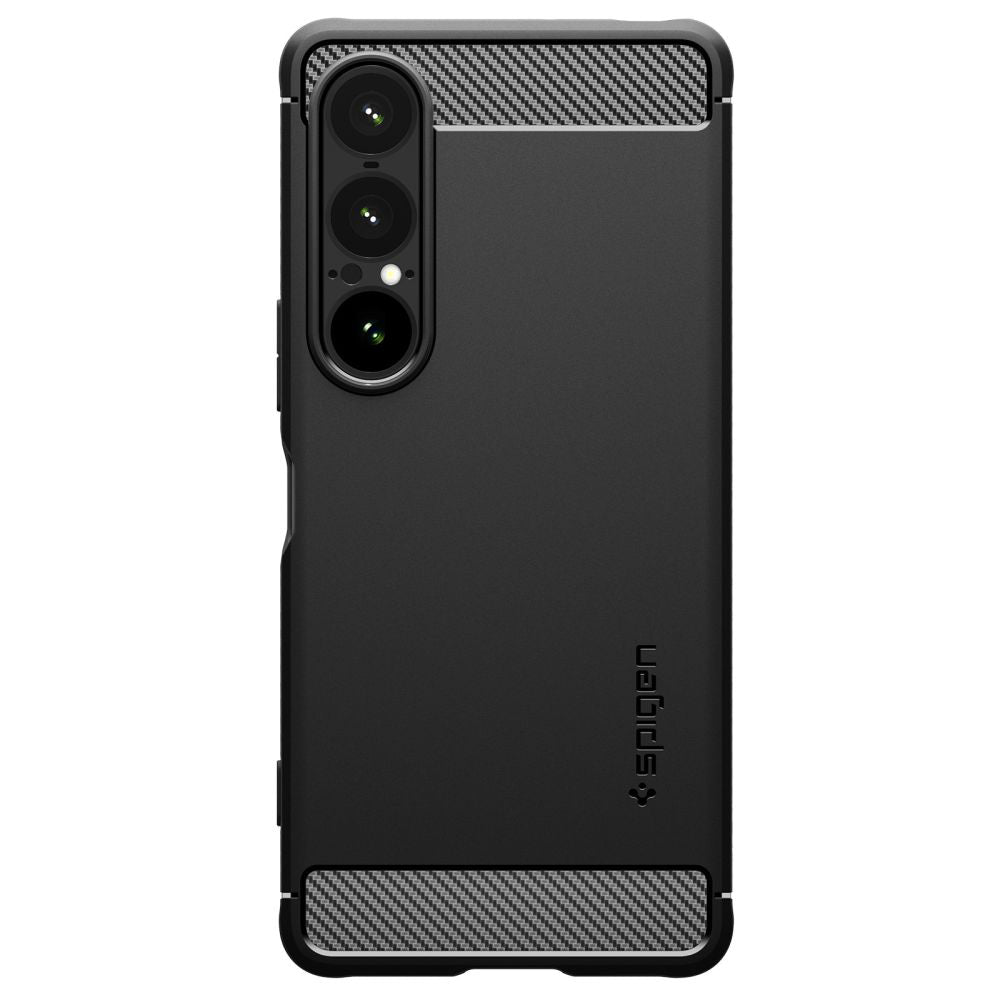 Tok a Sony Xperia 1 VII-hez, Spigen, Rugged Armor, Matt Fekete