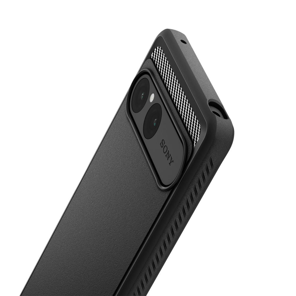 Tok Sony Xperia 10 VII-hez, Spigen, Rugged Armor, Fekete ACS09592