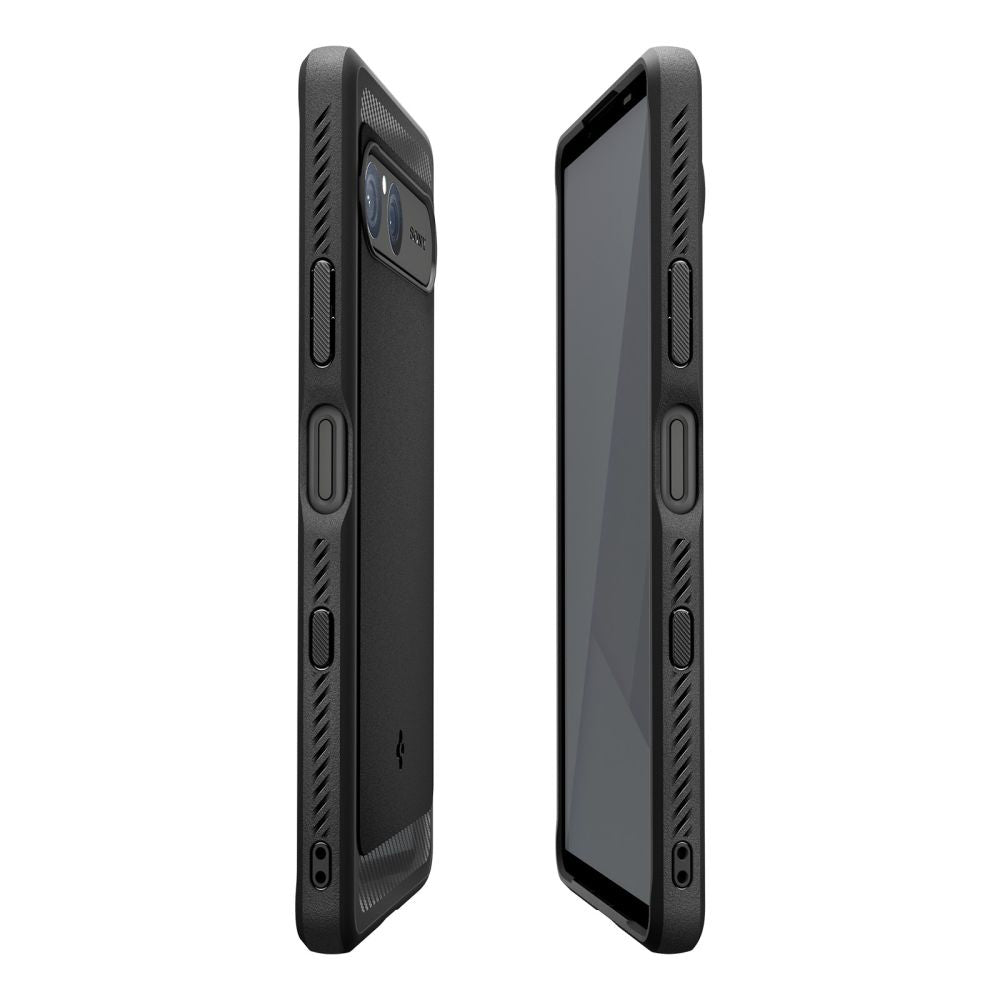 Tok Sony Xperia 10 VII-hez, Spigen, Rugged Armor, Fekete ACS09592