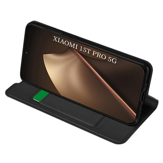 Tok Xiaomi 15T Pro-hoz, Techsuit, Magskin Book, Fekete