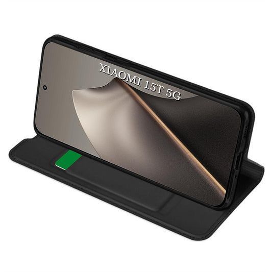 Tok Xiaomi 15T-hez, Techsuit, Magskin Book, Fekete