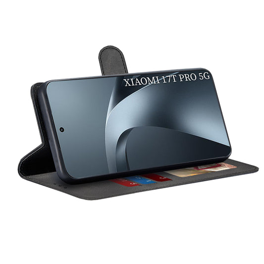 Tok Xiaomi 17T Pro-hoz, Techsuit, Diary Book, Fekete