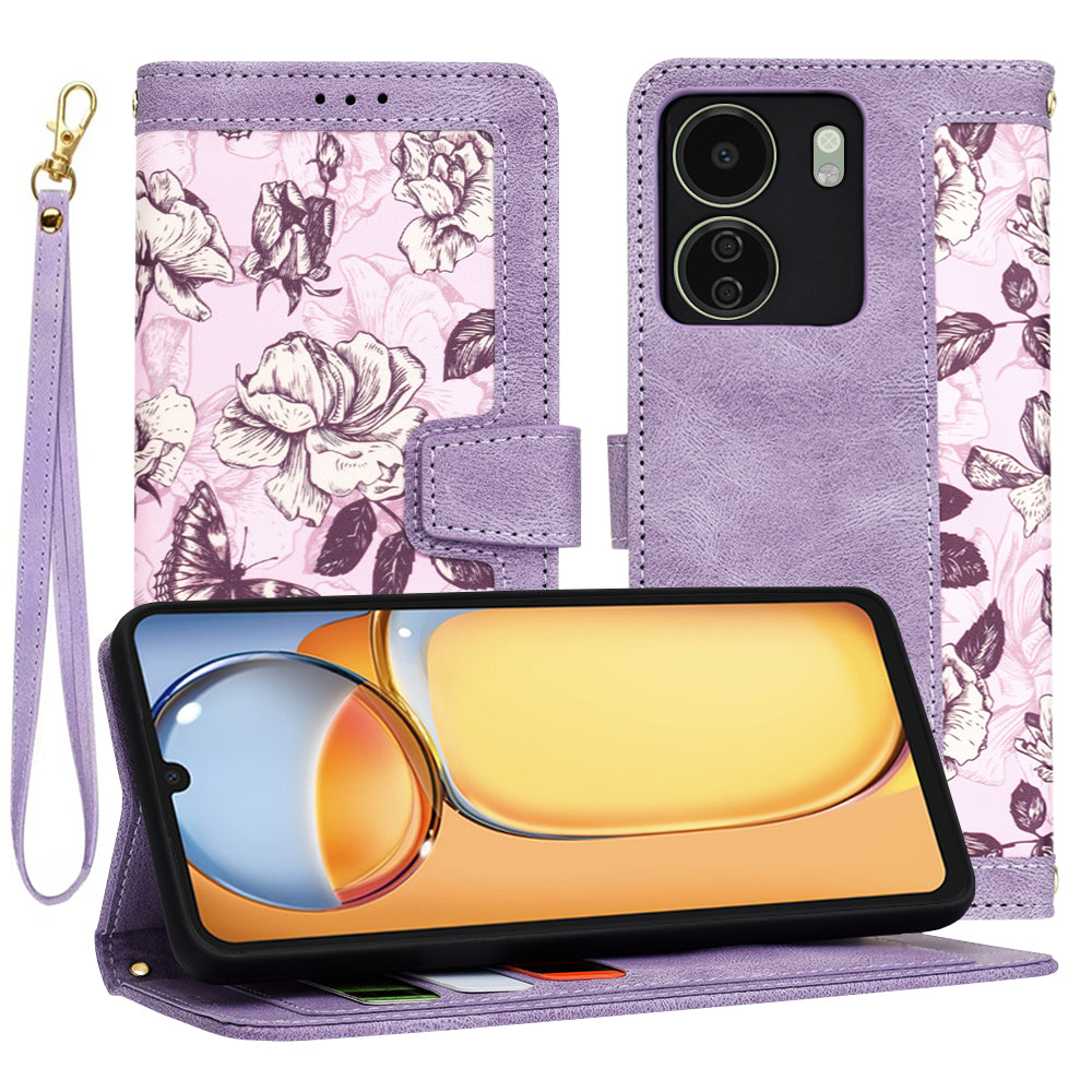 Tok Xiaomi Poco C65 / Redmi 13C-hez, Techsuit, FlipCraft, Lila
